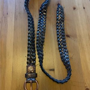 Woman’s glitter braided belt.  Size: L